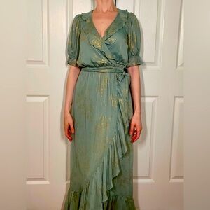 Tea Garden Dress w/ Gold Leaf